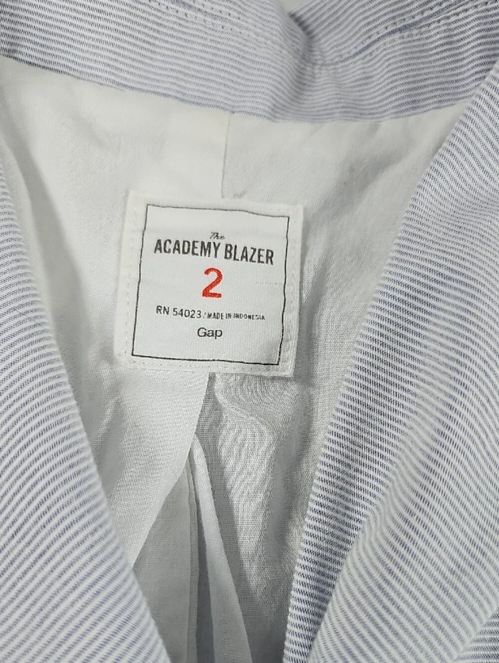 Gap Academy Blazer Pants Set 2 Blue White Seersucker Stripe Cotton Suit 9
